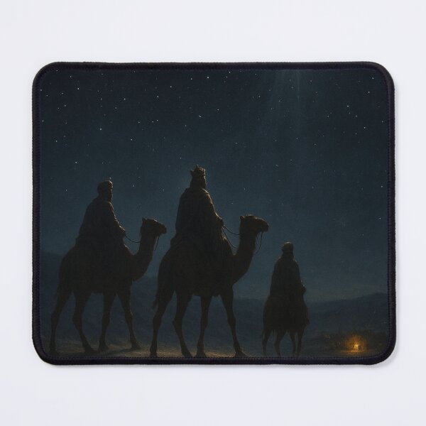 Item preview, Holy Night – Three Wise Men Following the Star of Bethlehem | Nativity Christmas Art designed and sold by mariannrina.