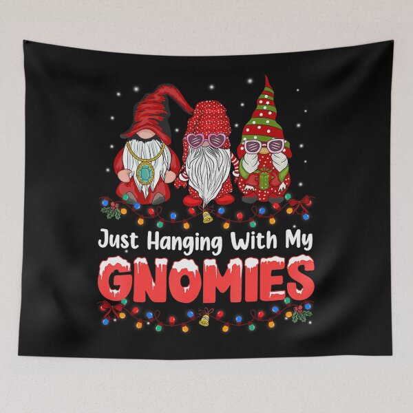 Item preview, Hangin Happy Funny Holiday With My Vintage Quote Gnomies designed and sold by Rackaam777Art.
