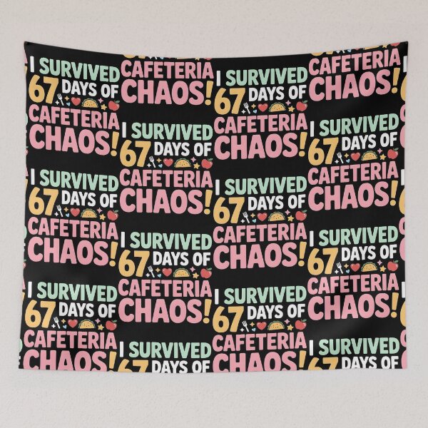 Item preview, I Survived 67 Days of Cafeteria Chaos Lunch Lady Staff Squad designed and sold by BLZART.
