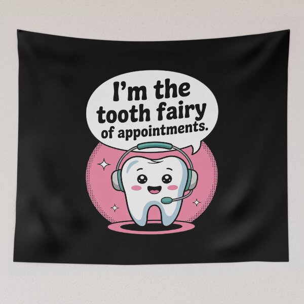 Item preview, Dental Receptionist Cute Tooth Dentist Reception designed and sold by HuValverdeArt.