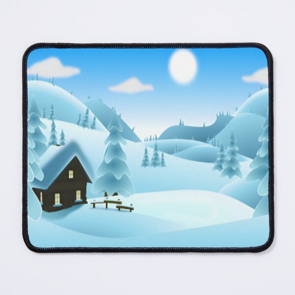 Item preview, Peaceful Winter Cabin Landscape designed and sold by PrintBreeze.