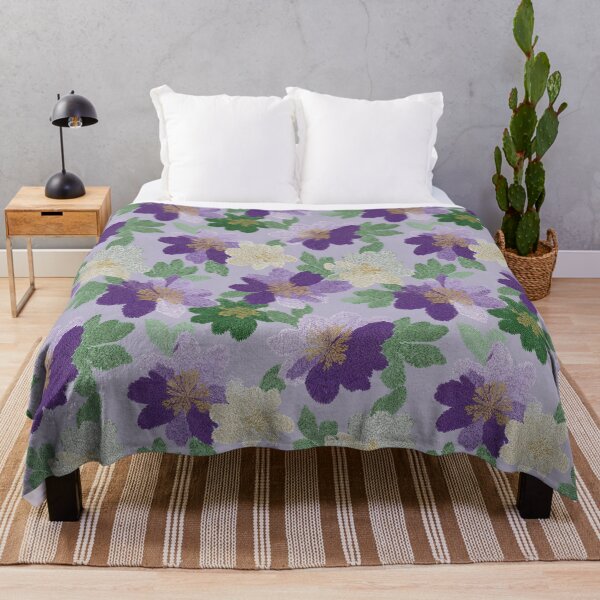 Item preview, Edgy Whimsical Floral Embroidered Print For Seasonal Decor designed and sold by RoyalStarsPatts.