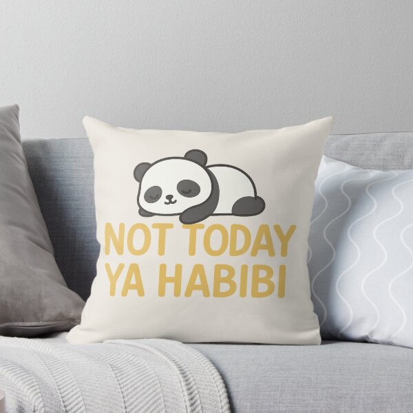Item preview, Not Today Ya Habibi – Funny Arabic English Quote – Cute Sleeping Panda designed and sold by Chahika Designs.