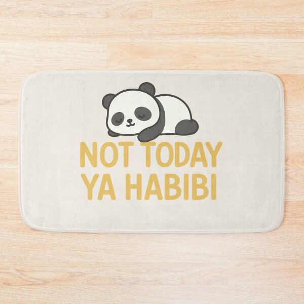 Item preview, Not Today Ya Habibi – Funny Arabic English Quote – Cute Sleeping Panda designed and sold by Chahika Designs.
