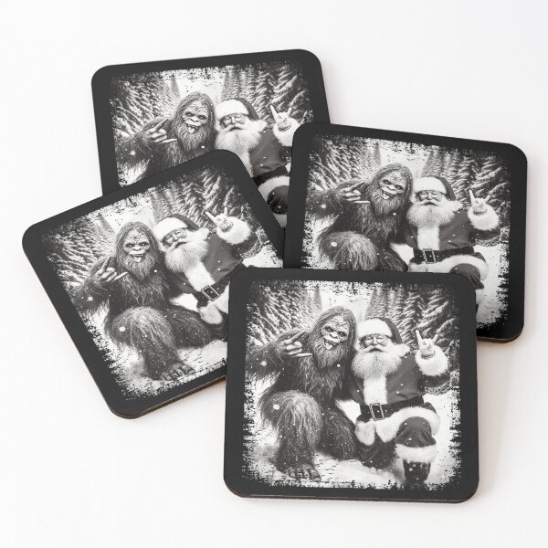 Item preview, Funny Bigfoot and Santa Rock and Roll Christmas Holiday Design designed and sold by River Silva.