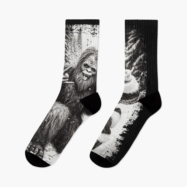 Item preview, Funny Bigfoot and Santa Rock and Roll Christmas Holiday Design designed and sold by River Silva.