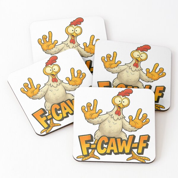 Item preview, Funny Screaming Chicken F-CAW-F Meme Cartoon Humor Design designed and sold by Serene woods.