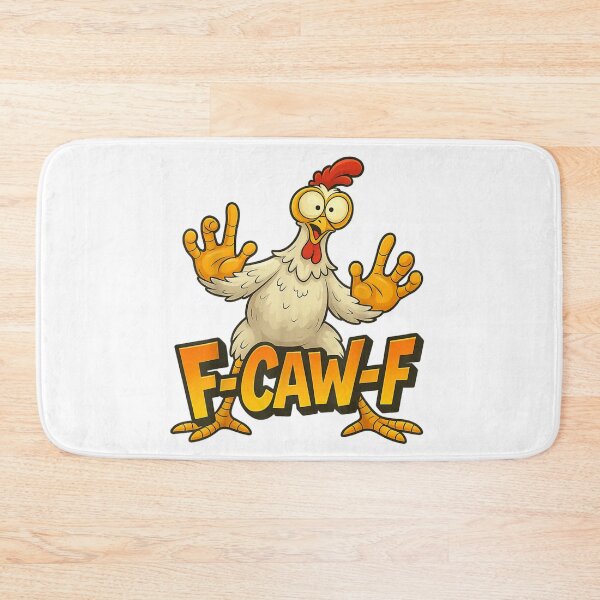 Item preview, Funny Screaming Chicken F-CAW-F Meme Cartoon Humor Design designed and sold by Serene woods.