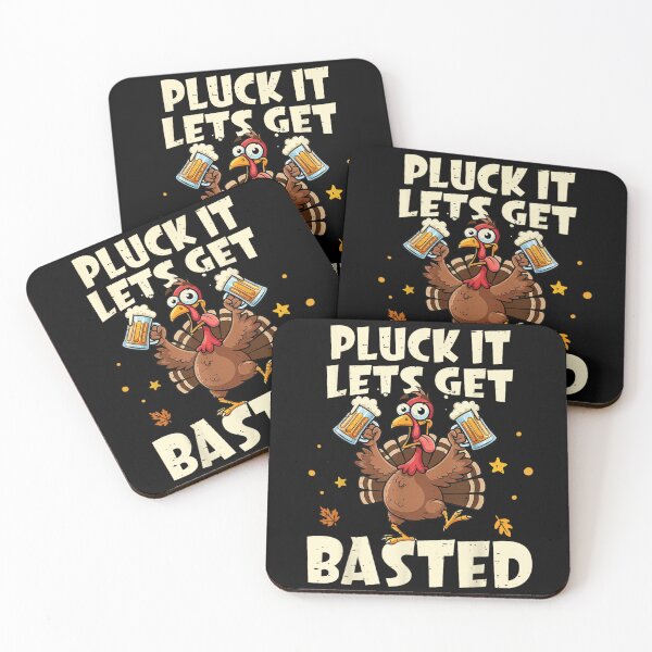Item preview, Funny Turkey Pluck It Lets Get Basted Drinking Beer Thanksgiving designed and sold by River Silva.