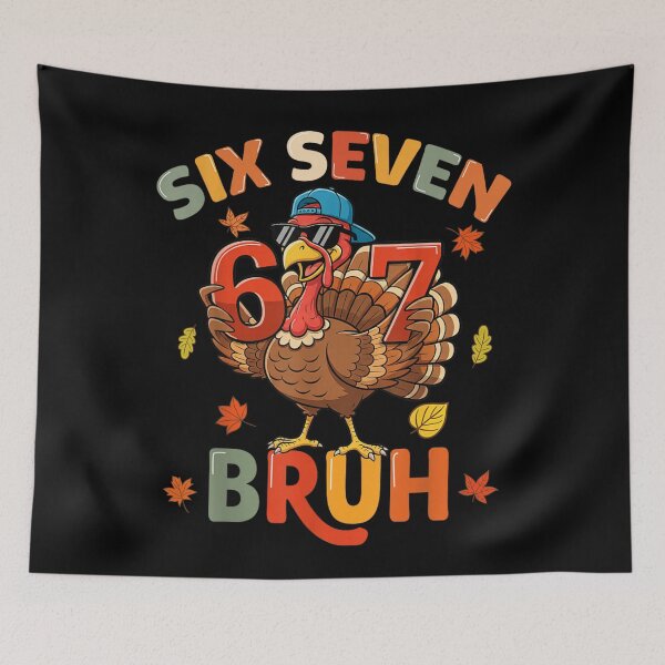 Item preview, Six Seven Bruh Cool Turkey Sunglasses Cap Leaves Fall Theme designed and sold by River Silva.