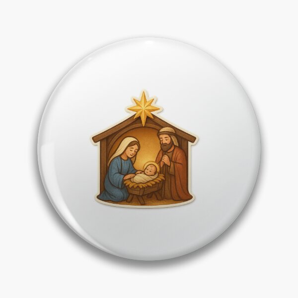 Item preview, Nativity scene with Mary, Joseph, and baby Jesus, isolated illustration, AI generated designed and sold by dvoevnore.