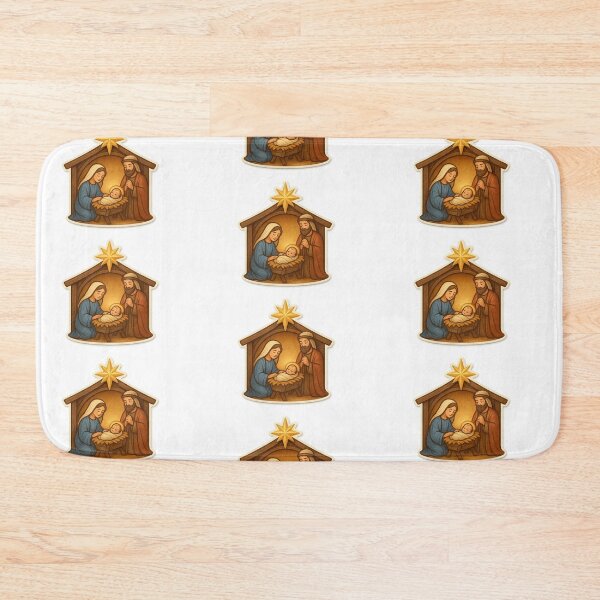 Item preview, Nativity scene with Mary, Joseph, and baby Jesus, isolated illustration, AI generated designed and sold by dvoevnore.