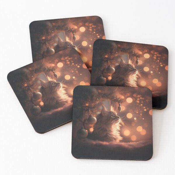 Item preview, Cozy Christmas Cat by the Tree – Warm Cinematic Lighting & Holiday Mood Art designed and sold by Windy-market.
