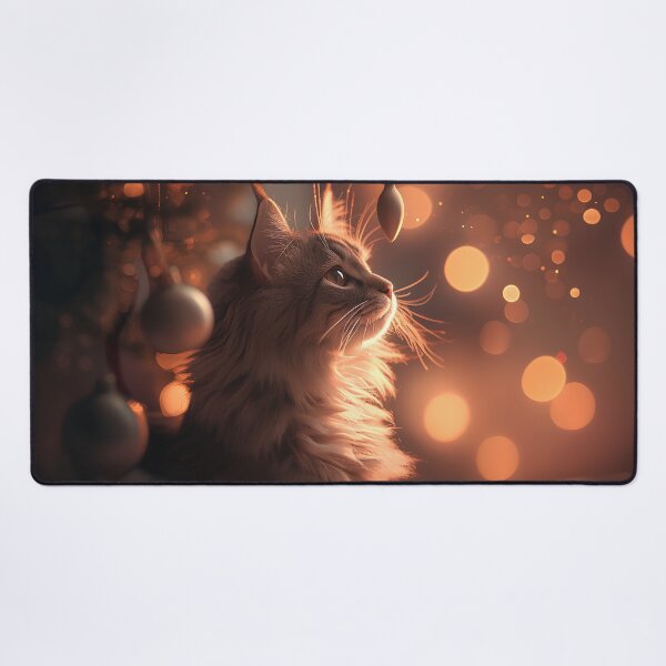Item preview, Cozy Christmas Cat by the Tree – Warm Cinematic Lighting & Holiday Mood Art designed and sold by Windy-market.