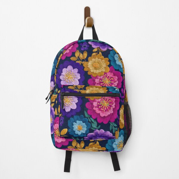 Item preview, Edgy Blooming Embroidered Flower For Boho Decor designed and sold by RoyalStarsPatts.