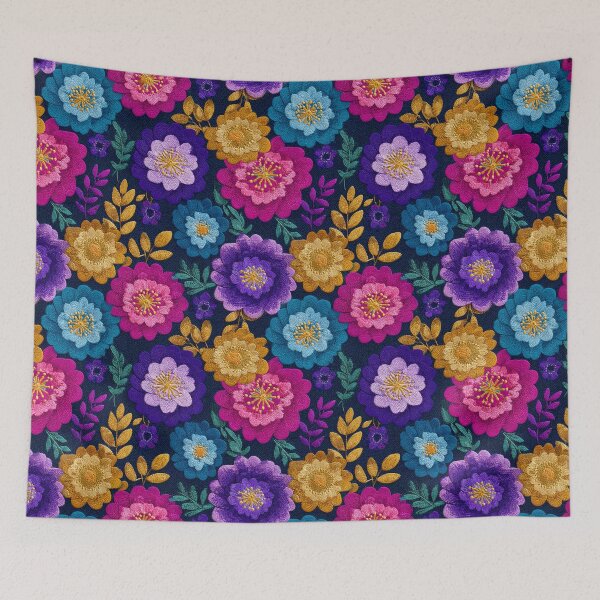Item preview, Edgy Blooming Embroidered Flower For Boho Decor designed and sold by RoyalStarsPatts.