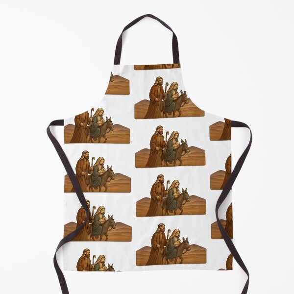 Item preview, Nativity scene depicting holy family journeying with donkey, religious theme, AI generated designed and sold by dvoevnore.