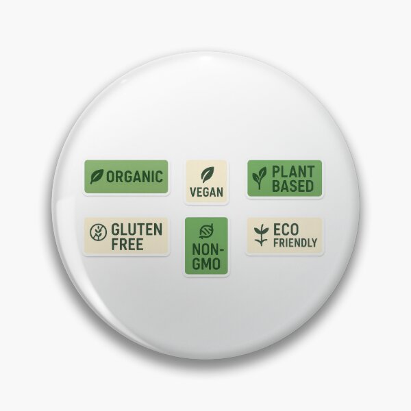 Item preview, Organic vegan plant-based food label stickers on transparent background, AI generated designed and sold by dvoevnore.