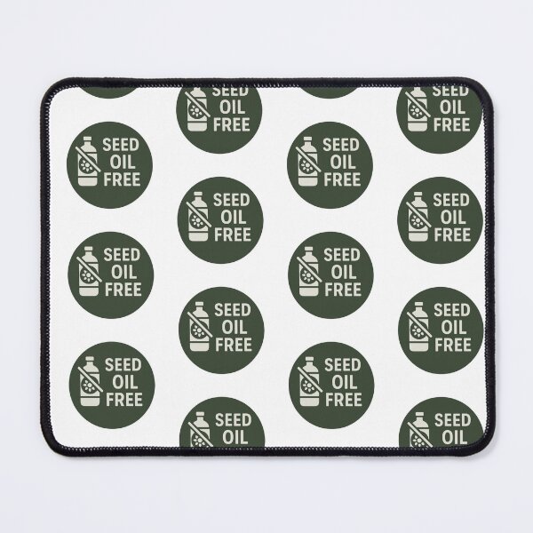 Item preview, Seed oil free label sticker with isolated design on transparent background, AI generated designed and sold by dvoevnore.