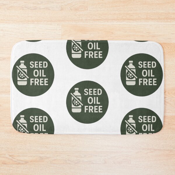 Item preview, Seed oil free label sticker with isolated design on transparent background, AI generated designed and sold by dvoevnore.