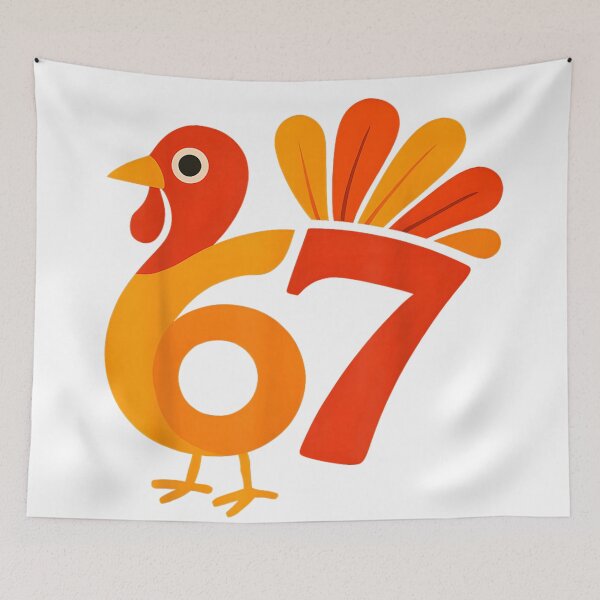 Item preview, Abstract Modern Turkey Six Seven Design Fall Thanksgiving Art designed and sold by HarinDonreka.