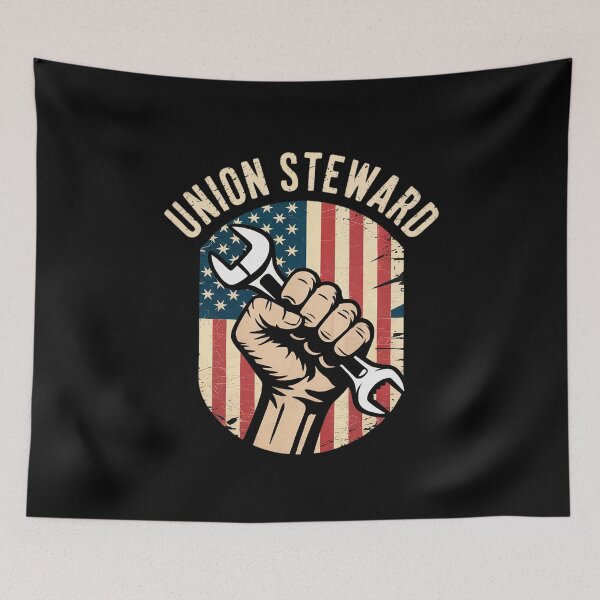 Item preview, union steward American Flag Labor Day Worker  designed and sold by ClassicAnthony.
