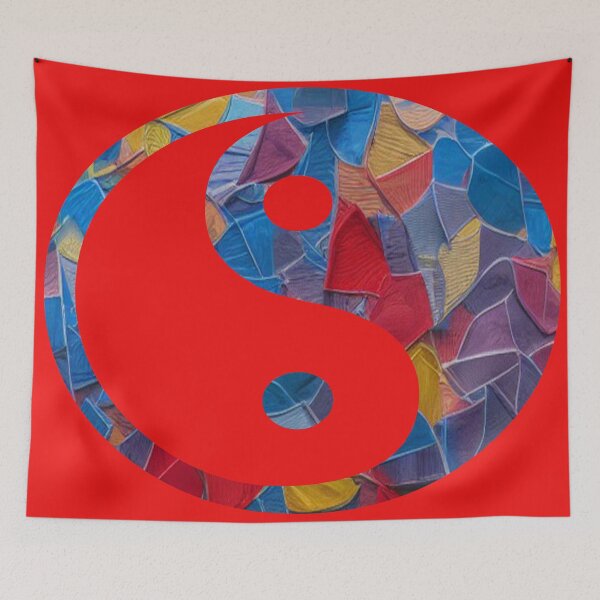 Item preview, Abstract Colors Yin Yang designed and sold by Davisdazzling.