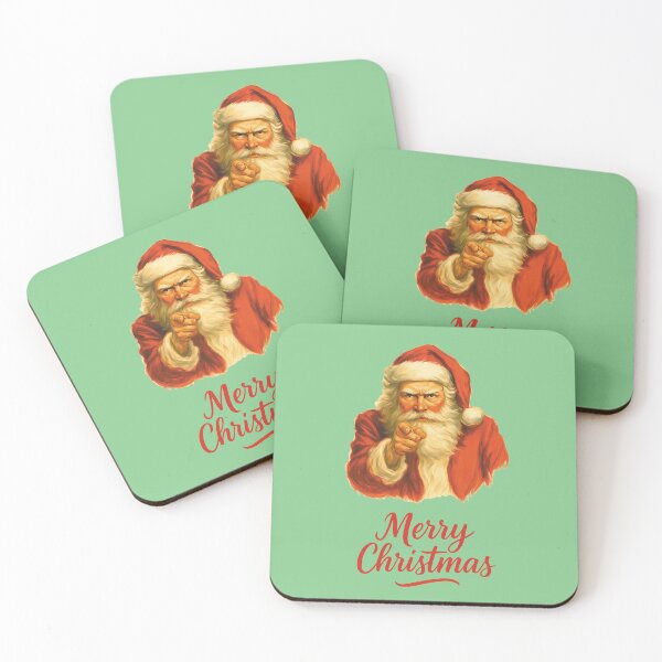 Item preview, Angry Santa Claus Pointing Merry Christmas Vintage Christmas Humor designed and sold by charlypicazo.