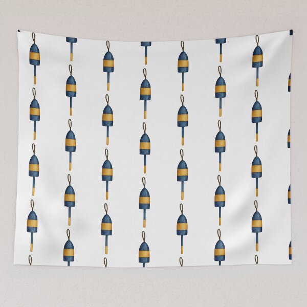 Item preview, Navy & Yellow Lobster Buoy - COASTAL COLLECTION designed and sold by autumnallen15.
