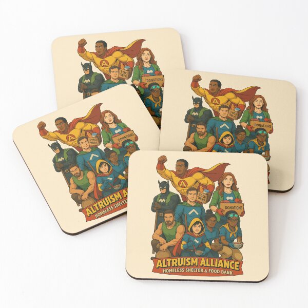 Item preview, Altruism Alliance | Homeless Shelter & Food Bank Superhero Team designed and sold by HelpHaha.