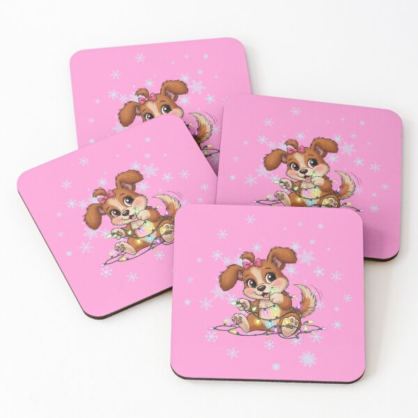 Item preview, Girls Cute Mischievous Christmas Puppy  designed and sold by LANCEWISEMEDIA.