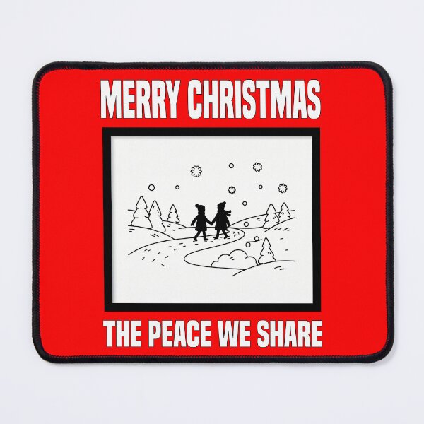 Item preview, MERRY CHRISTMAS - THE PEACE WE SHARE | Hand-in-Hand Winter Scene | Emotional Christmas designed and sold by KEF Custom.
