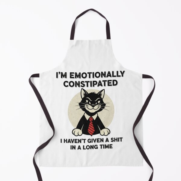 Item preview, Emotionally constipated, sassy cat, cat attitude, funnyfits70, Humor, Funny, retro, vintages, funny quotes, animal humor, designed and sold by FunnyFits70.