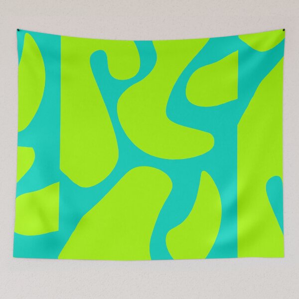 Item preview, Abstract wavy green neon color designed and sold by BeebooDesign.