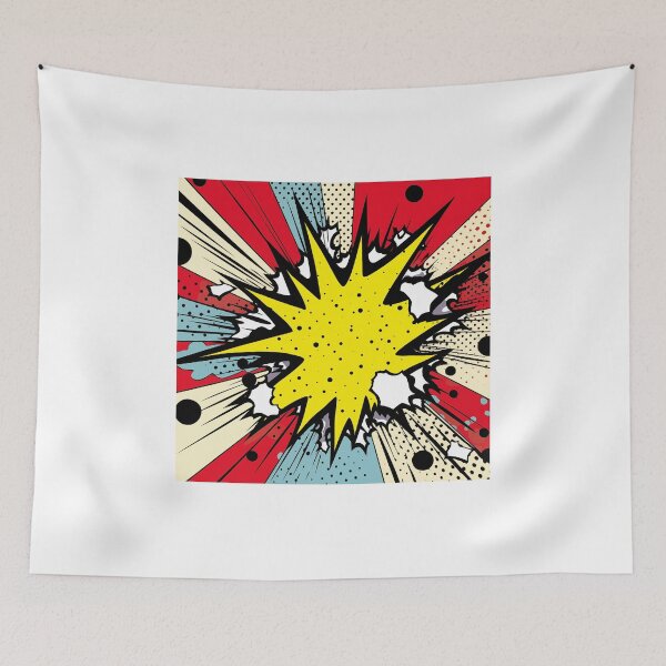 Item preview, Dynamic Pop Art Explosion Panel: A Comic Book Style Burst of Primary Colors and High-Impact Energy. designed and sold by Epsydon Designers.