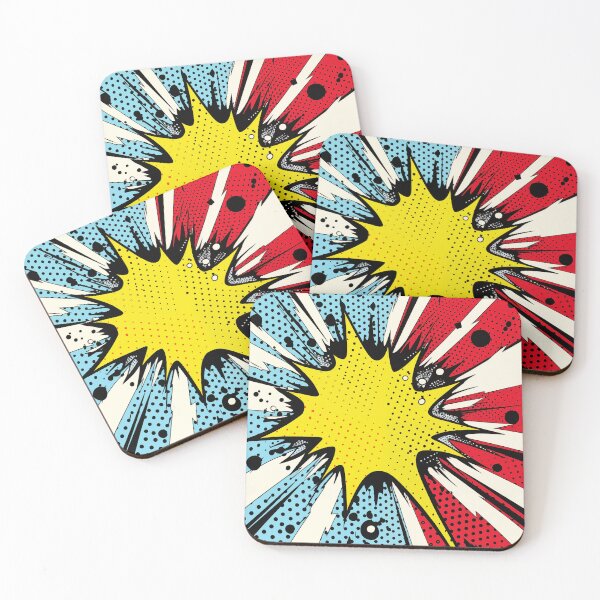 Item preview, Dynamic Pop Art Explosion Panel: A Comic Book Style Burst of Primary Colors and High-Impact Energy. designed and sold by Epsydon Designers.