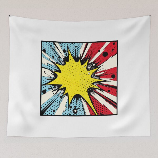 Item preview, Dynamic Pop Art Explosion Panel: A Comic Book Style Burst of Primary Colors and High-Impact Energy. designed and sold by Epsydon Designers.