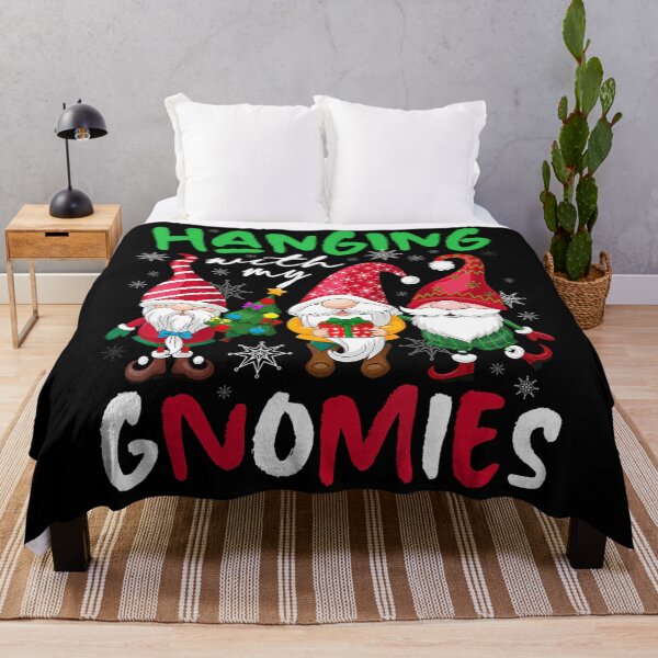 Item preview, Funny Hangin Quote Happy With Gnomies Holiday Vintage My designed and sold by Rackaam777Art.