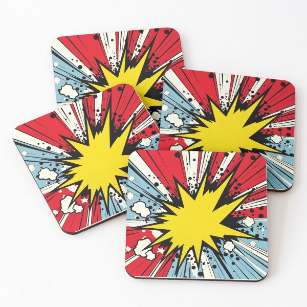 Item preview, Dynamic Pop Art Explosion Panel: A Comic Book Style Burst of Primary Colors and High-Impact Energy. designed and sold by Epsydon Designers.