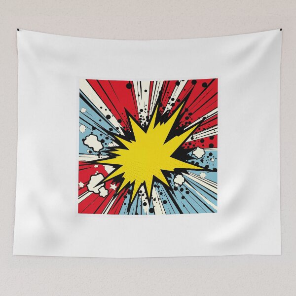 Item preview, Dynamic Pop Art Explosion Panel: A Comic Book Style Burst of Primary Colors and High-Impact Energy. designed and sold by Epsydon Designers.