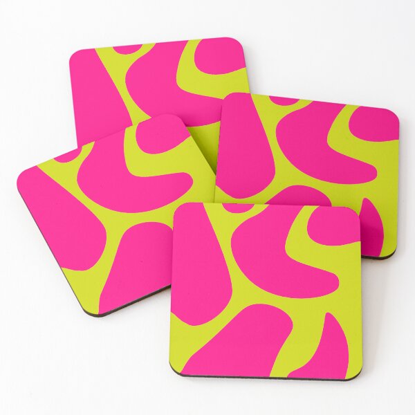 Item preview, Abstract wavy pink yellow neon color designed and sold by BeebooDesign.