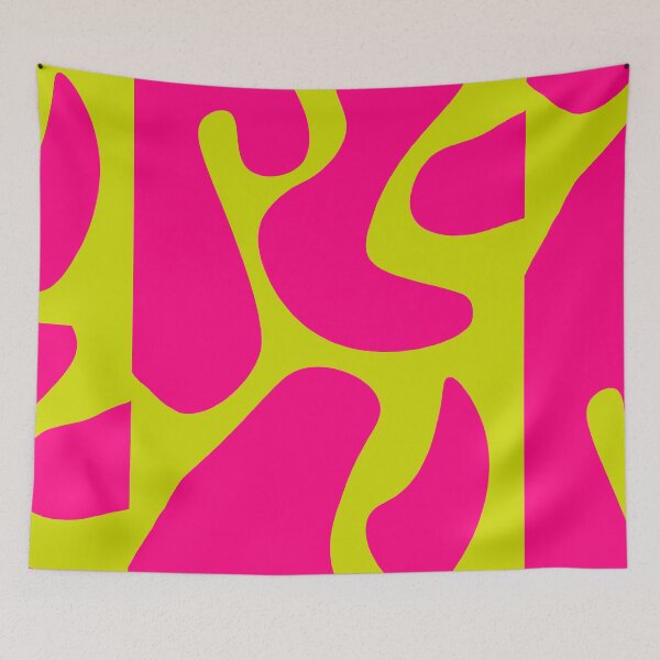 Item preview, Abstract wavy pink yellow neon color designed and sold by BeebooDesign.