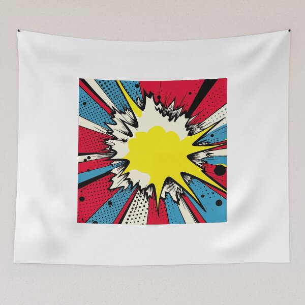 Item preview, Dynamic Pop Art Explosion Panel: A Comic Book Style Burst of Primary Colors and High-Impact Energy. designed and sold by Epsydon Designers.