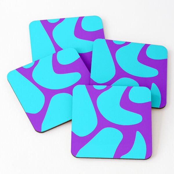 Item preview, Abstract wavy turquoise purple neon color designed and sold by BeebooDesign.