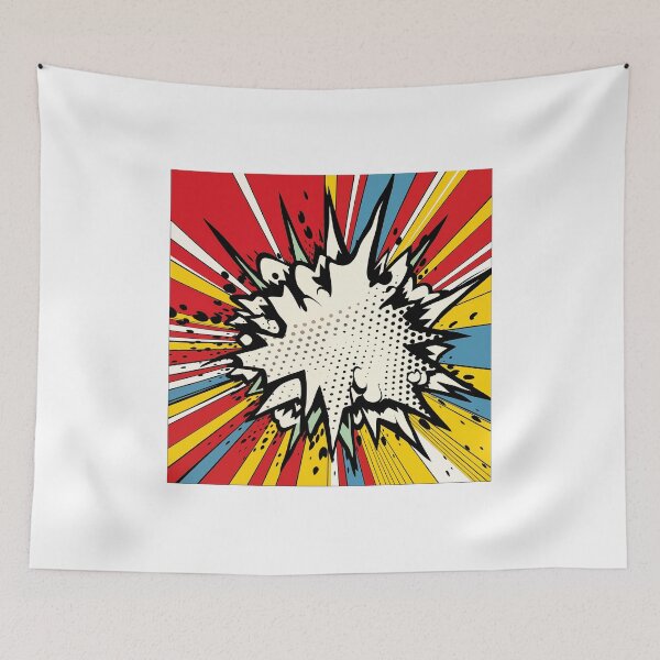Item preview, Dynamic Pop Art Explosion Panel: A Comic Book Style Burst of Primary Colors and High-Impact Energy. designed and sold by Epsydon Designers.