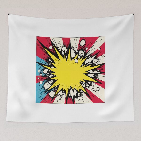 Item preview, Dynamic Pop Art Explosion Panel: A Comic Book Style Burst of Primary Colors and High-Impact Energy. designed and sold by Epsydon Designers.