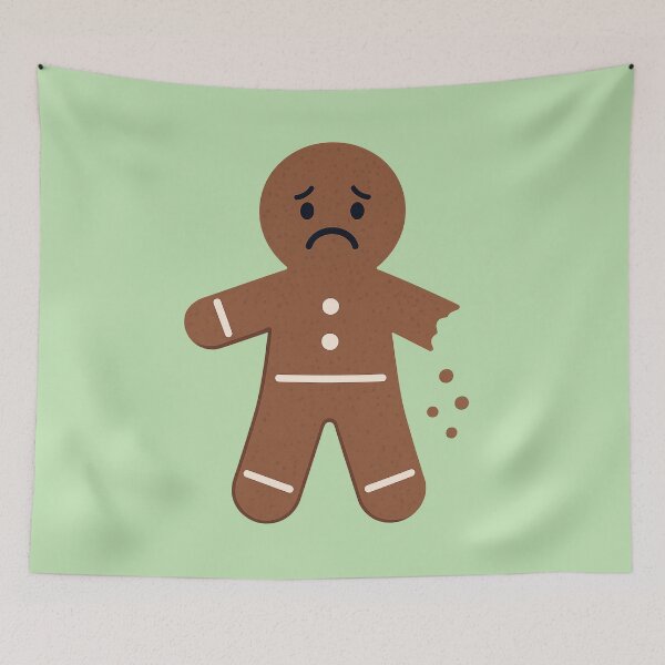 Item preview, Gingerbread Man Sad – Funny Bitten Cookie Christmas Design designed and sold by BROHLine Studio.