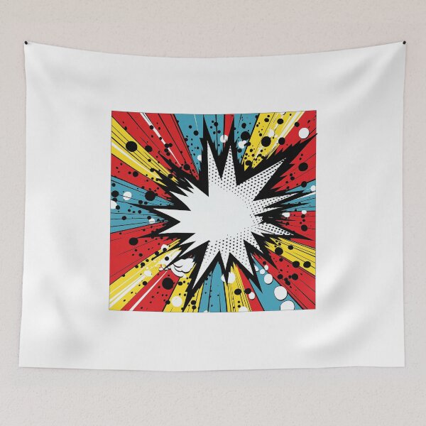Item preview, Dynamic Pop Art Explosion Panel: A Comic Book Style Burst of Primary Colors and High-Impact Energy. designed and sold by Epsydon Designers.