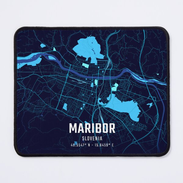 Item preview, Maribor Midnight City Map designed and sold by HomeLivingCo.