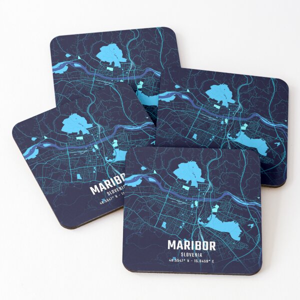 Item preview, Maribor Midnight City Map designed and sold by HomeLivingCo.